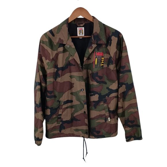 Urban Outfitters Vans Off The Wall Camo Windbreaker Jacket Sz Medium - Picture 3 of 8